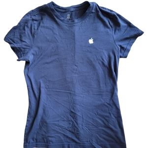 Apple Mac computers navy blue cotton tee size small